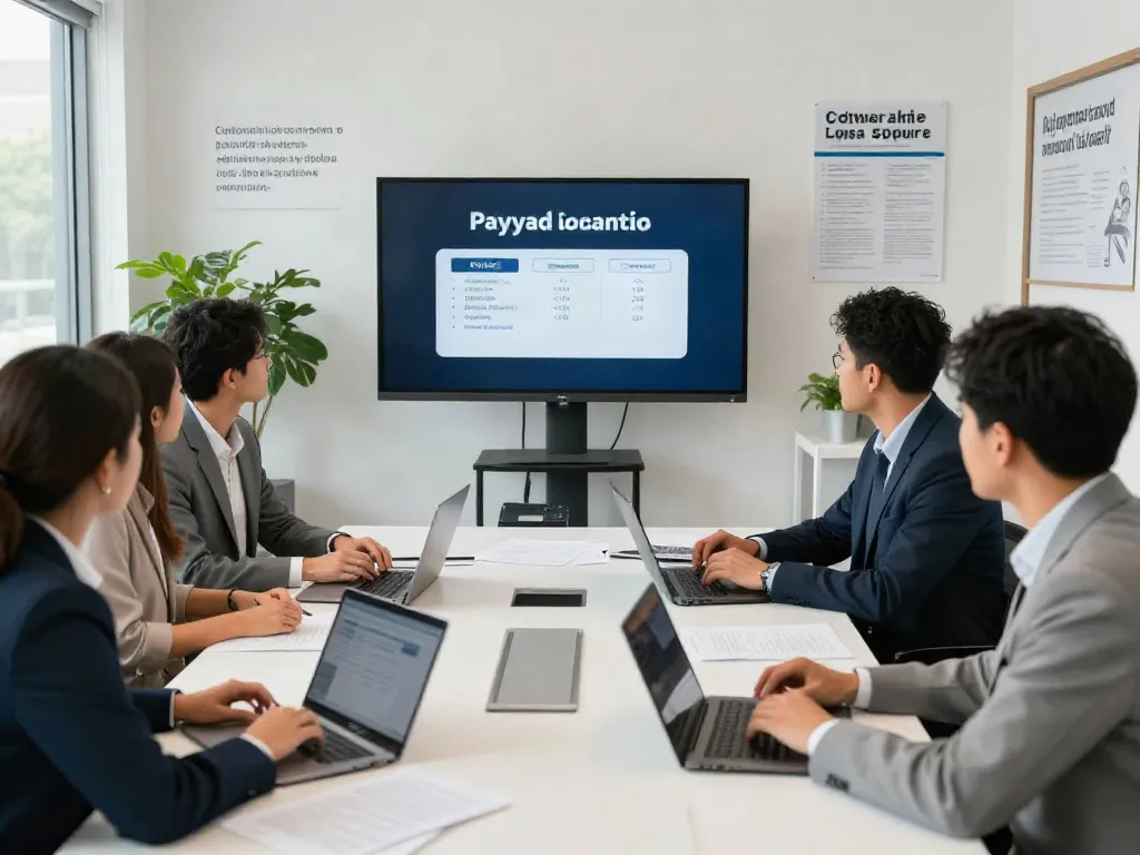 Payday Loans Co team collaborating on financial solutions in a bright office